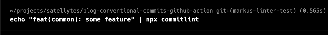 commitlint: success